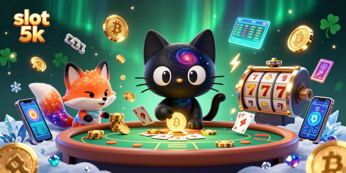 Spin slot machines and win big with "slot 5k" showcasing vibrant cosmic casino elements.